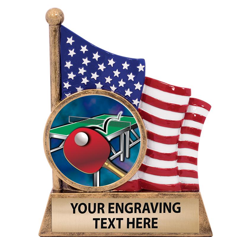 5" AMERICAN FLAG INSERT SCLPT