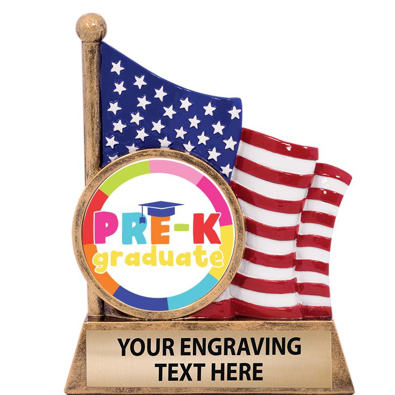 5" AMERICAN FLAG INSERT SCLPT