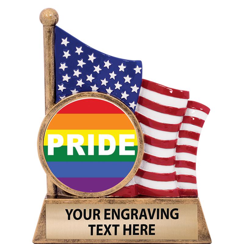 5" AMERICAN FLAG INSERT SCLPT