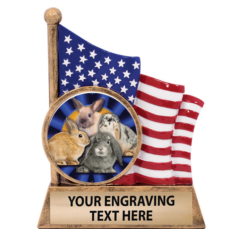 5" AMERICAN FLAG INSERT SCLPT