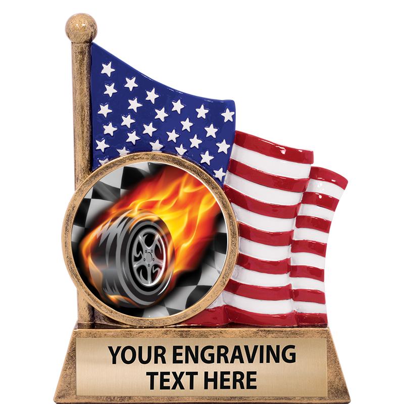 5" AMERICAN FLAG INSERT SCLPT