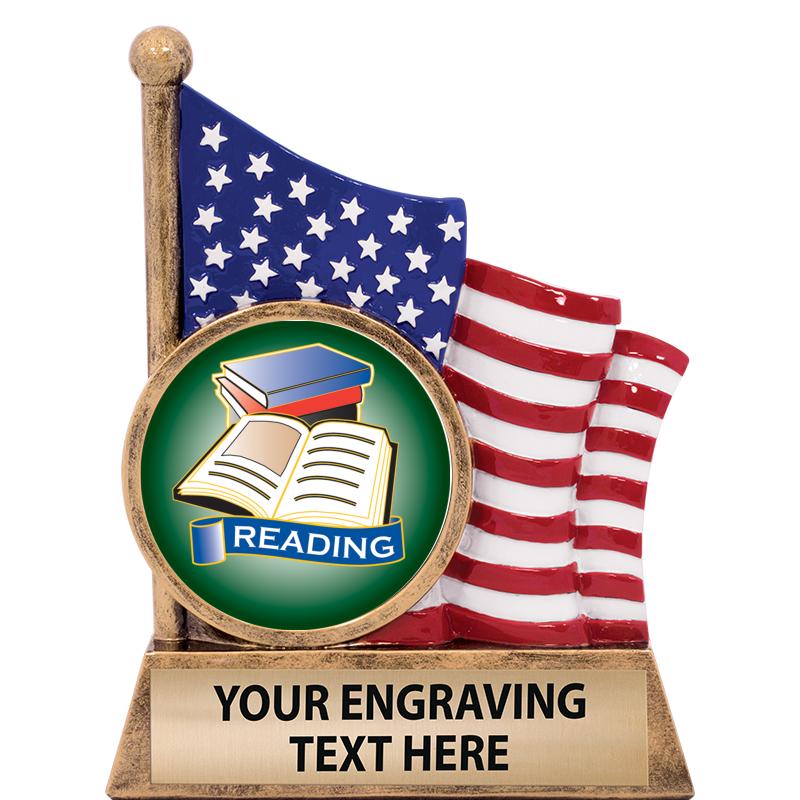 5" AMERICAN FLAG INSERT SCLPT