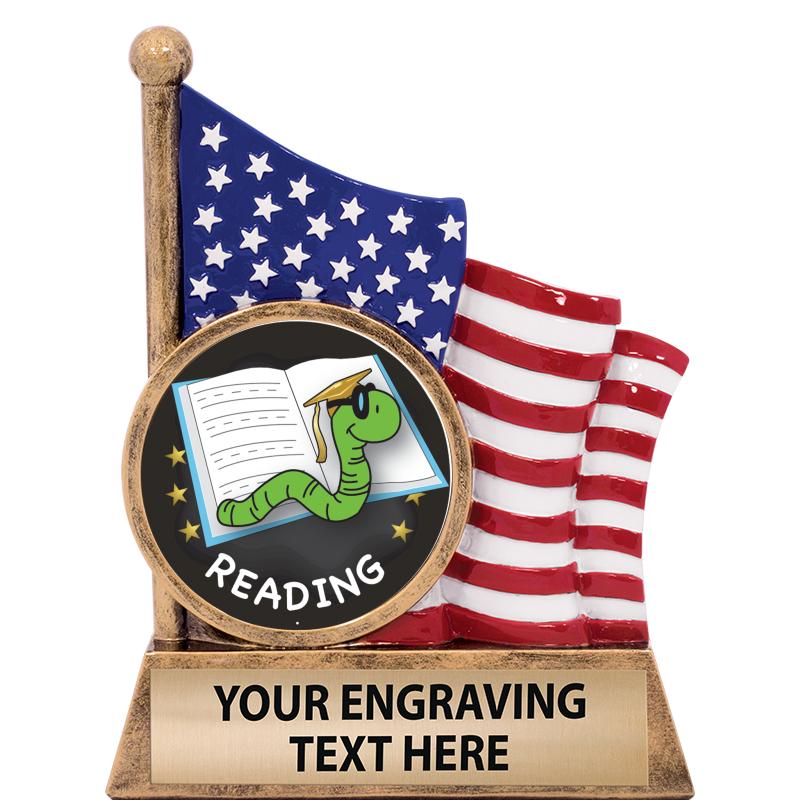 5" AMERICAN FLAG INSERT SCLPT