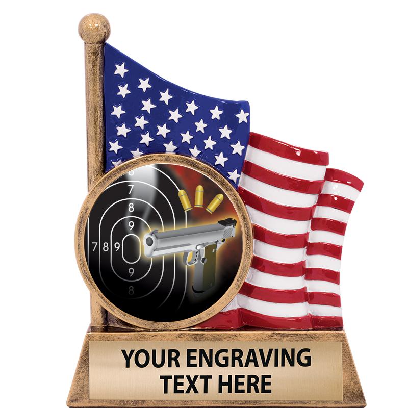 5" AMERICAN FLAG INSERT SCLPT