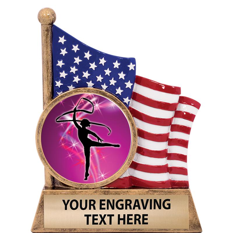 5" AMERICAN FLAG INSERT SCLPT