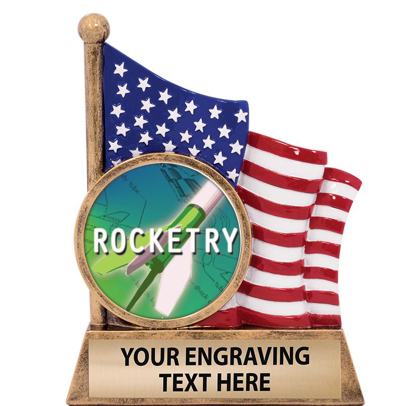 5" AMERICAN FLAG INSERT SCLPT