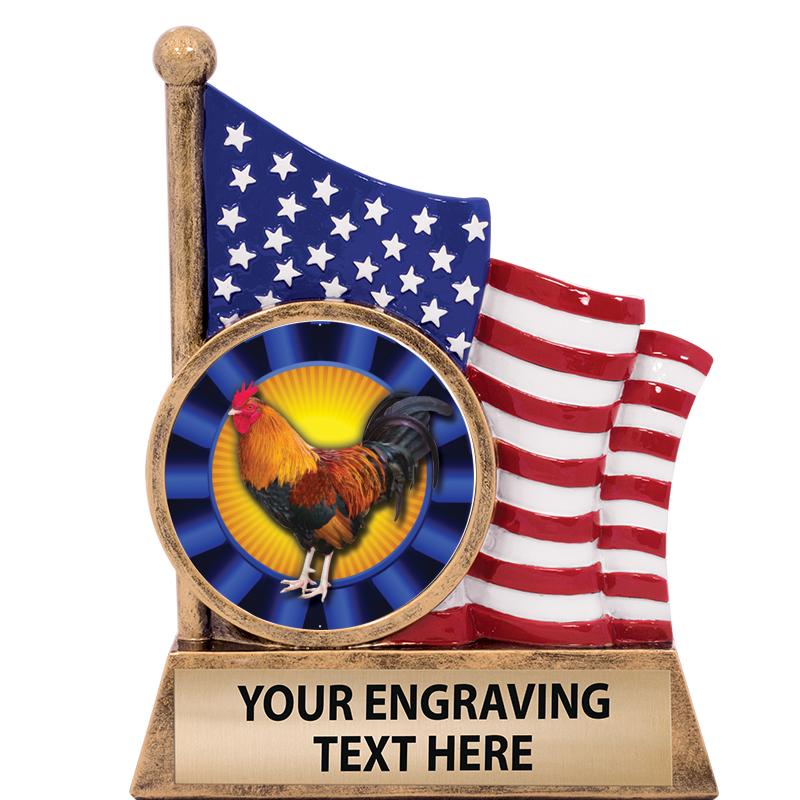 5" AMERICAN FLAG INSERT SCLPT