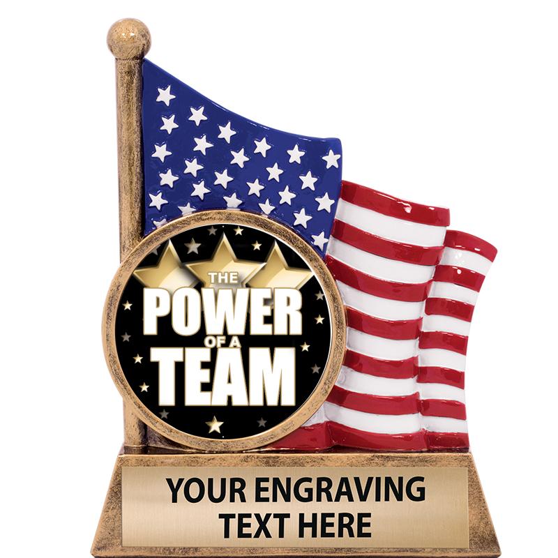 5" AMERICAN FLAG INSERT SCLPT