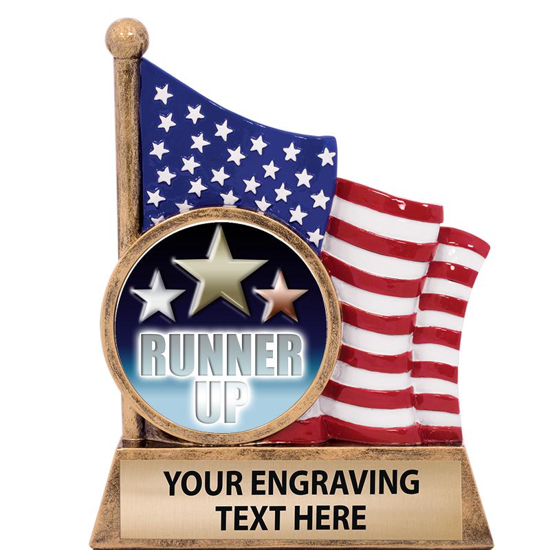 5" AMERICAN FLAG INSERT SCLPT