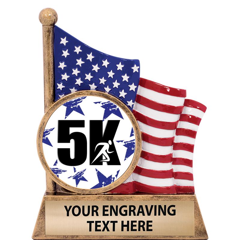 5" AMERICAN FLAG INSERT SCLPT