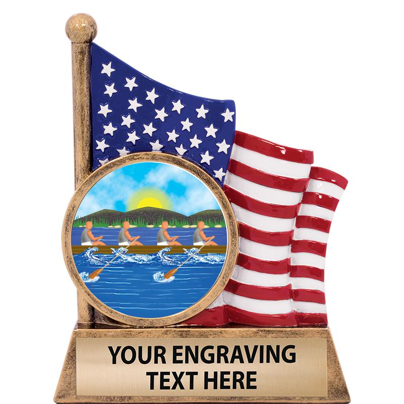 5" AMERICAN FLAG INSERT SCLPT