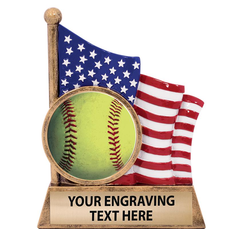 5" AMERICAN FLAG INSERT SCLPT