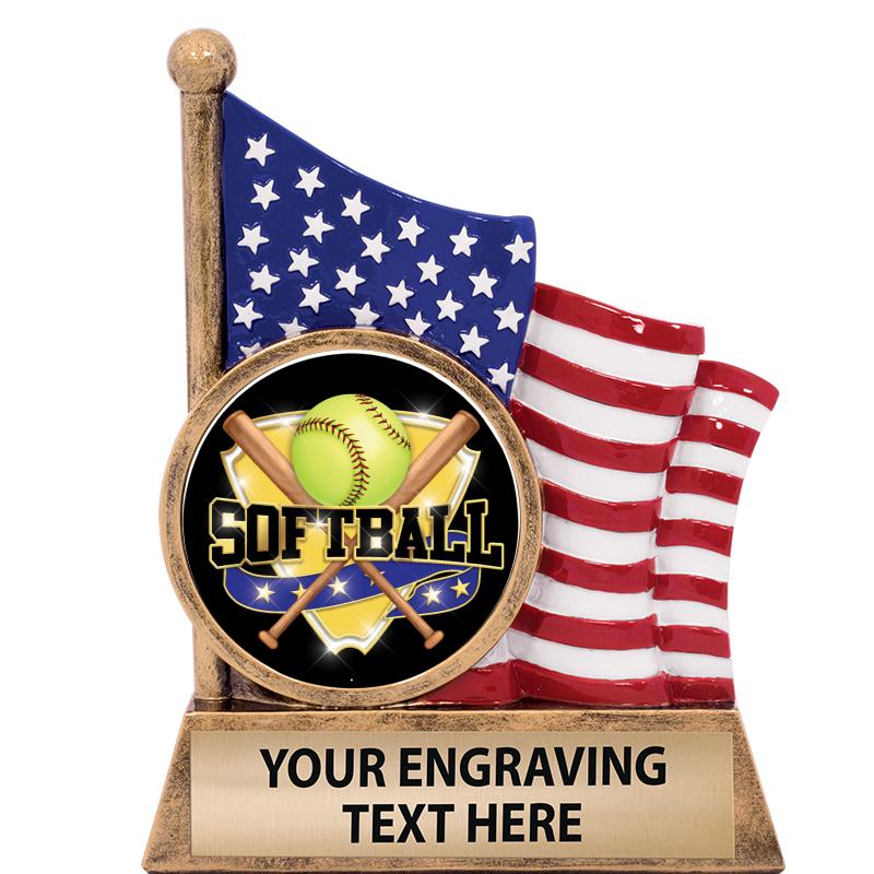 5" AMERICAN FLAG INSERT SCLPT