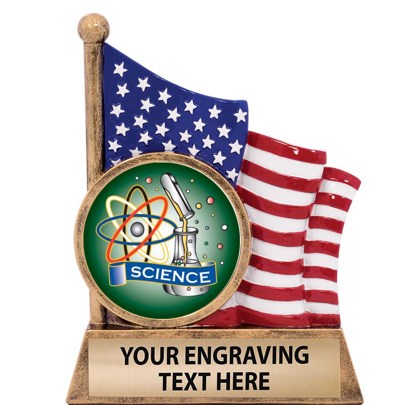 5" AMERICAN FLAG INSERT SCLPT