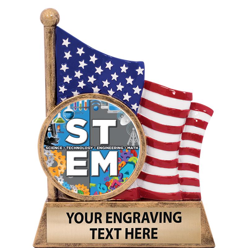 5" AMERICAN FLAG INSERT SCLPT