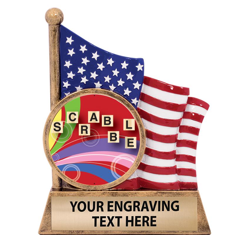 5" AMERICAN FLAG INSERT SCLPT