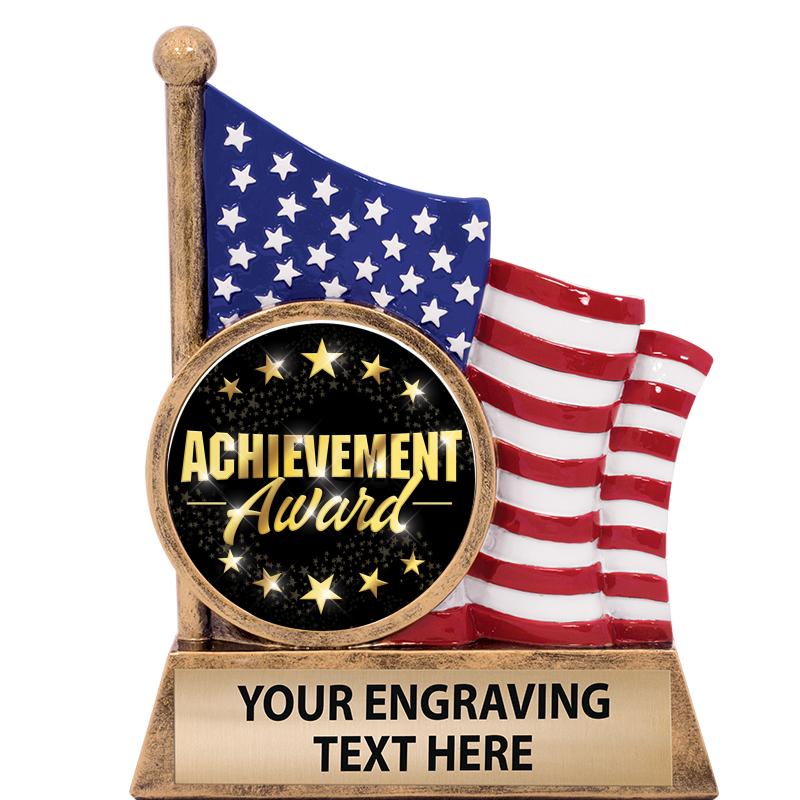 5" AMERICAN FLAG INSERT SCLPT