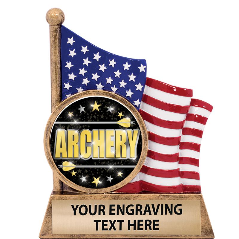 5" AMERICAN FLAG INSERT SCLPT