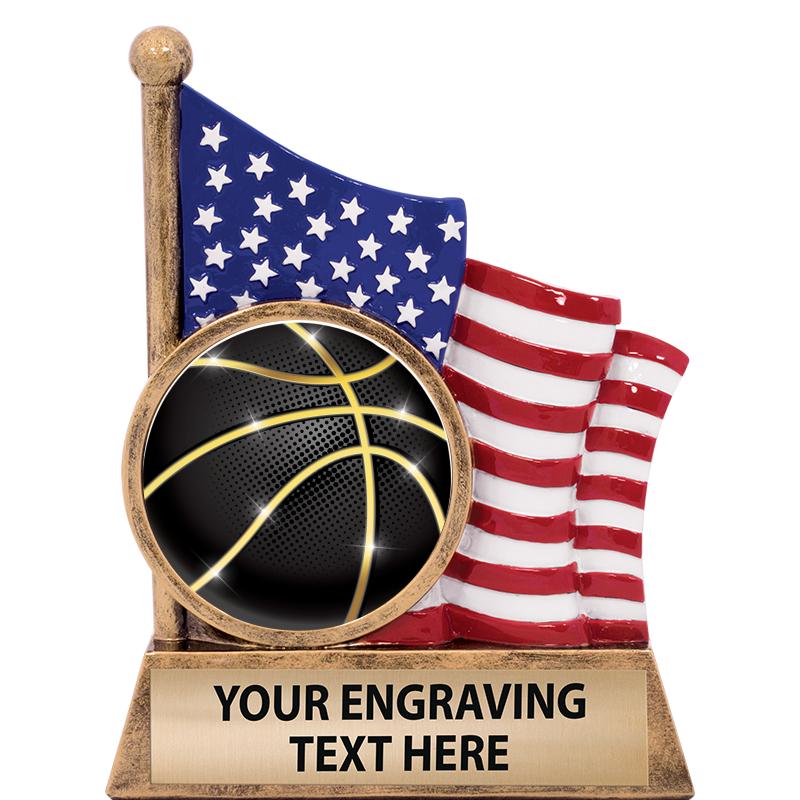 5" AMERICAN FLAG INSERT SCLPT