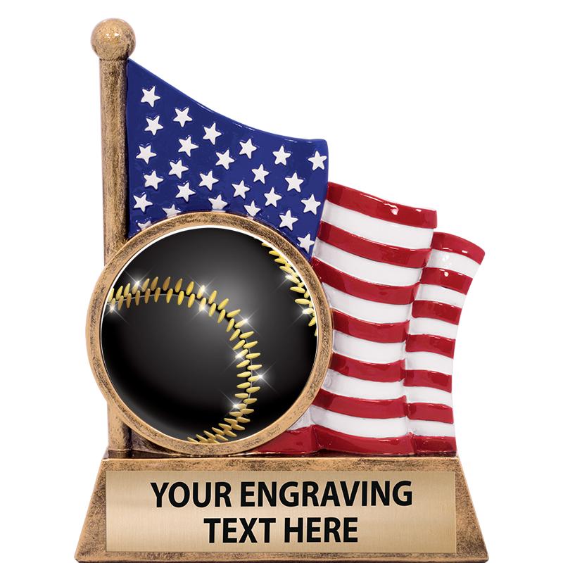 5" AMERICAN FLAG INSERT SCLPT