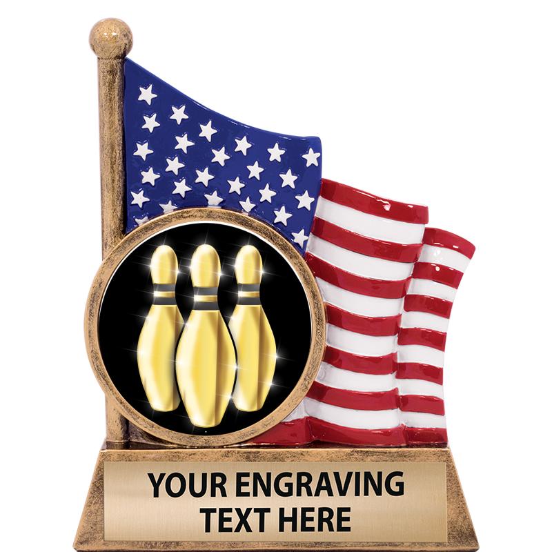 5" AMERICAN FLAG INSERT SCLPT