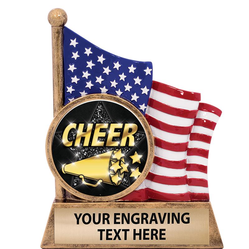 5" AMERICAN FLAG INSERT SCLPT