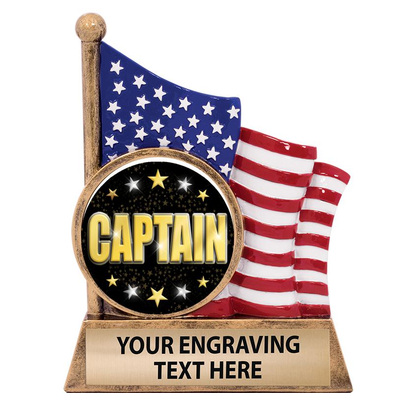 5" AMERICAN FLAG INSERT SCLPT