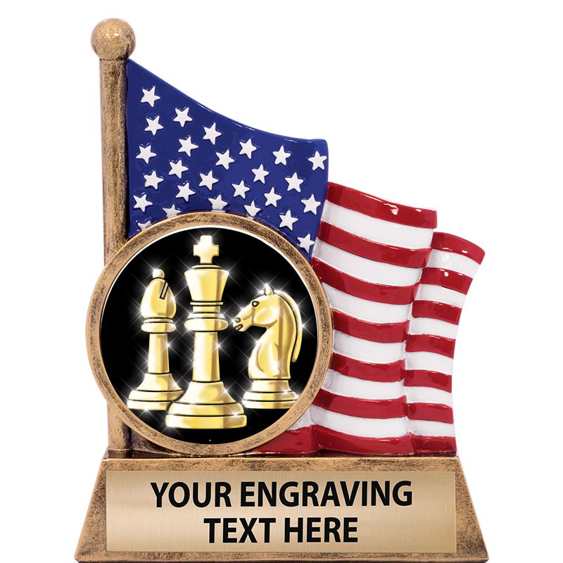 5" AMERICAN FLAG INSERT SCLPT