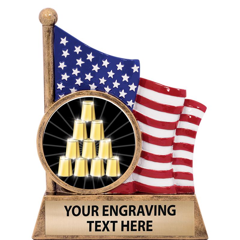 5" AMERICAN FLAG INSERT SCLPT