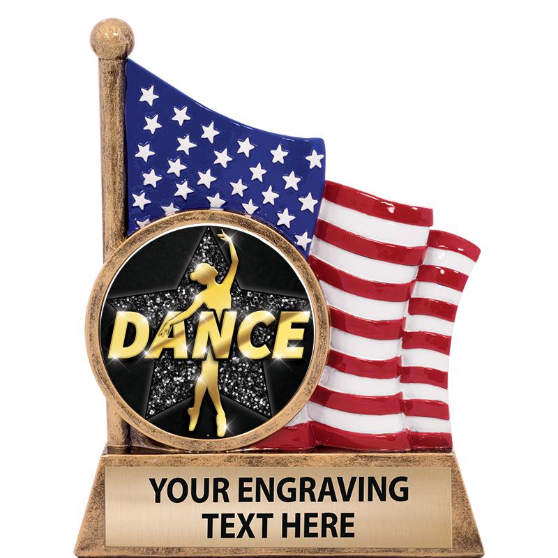 5" AMERICAN FLAG INSERT SCLPT