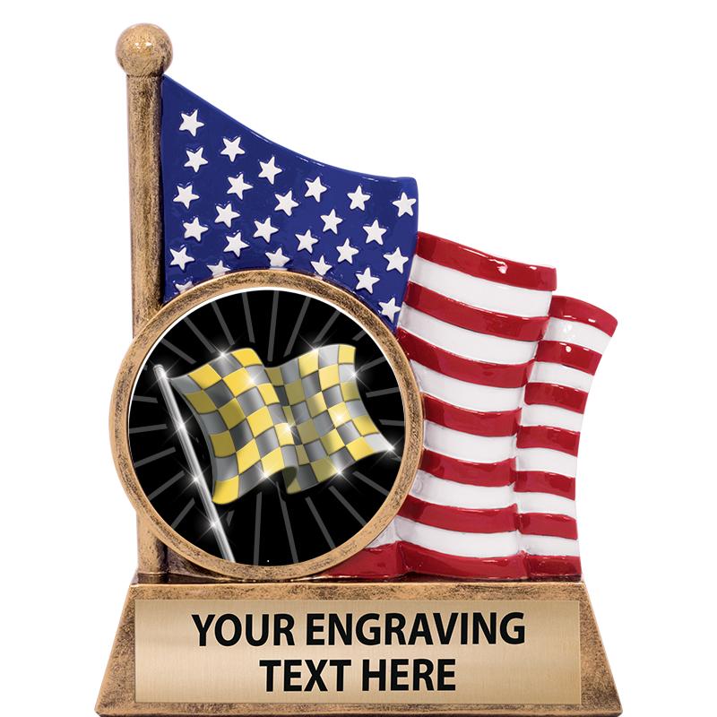 5" AMERICAN FLAG INSERT SCLPT