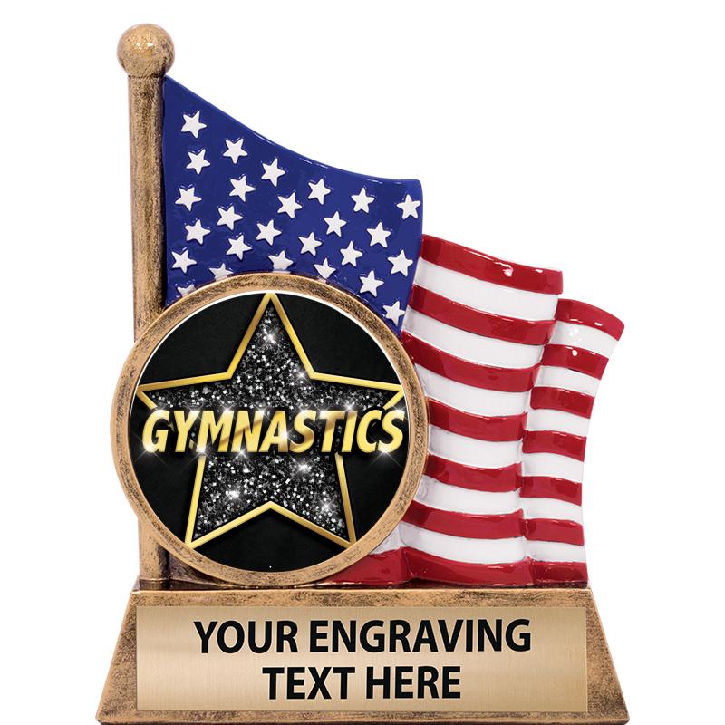 5" AMERICAN FLAG INSERT SCLPT