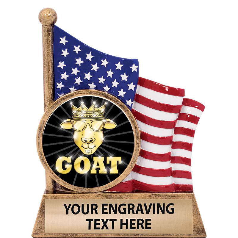 5" AMERICAN FLAG INSERT SCLPT