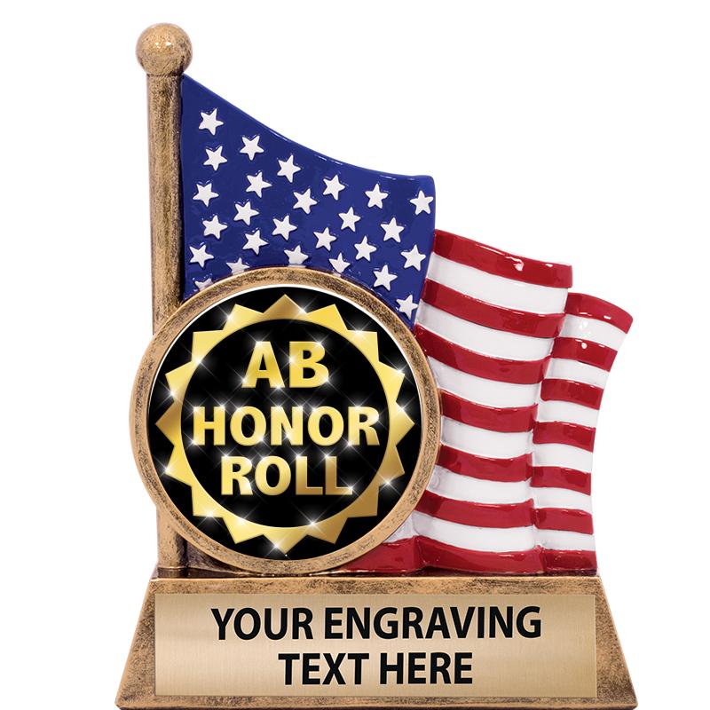 5" AMERICAN FLAG INSERT SCLPT