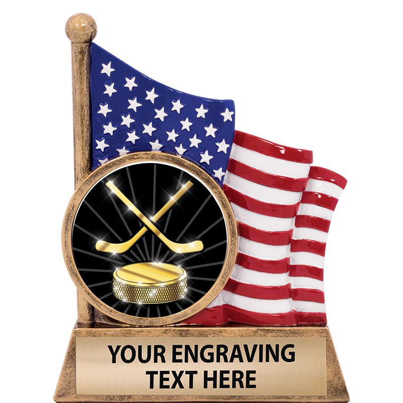 5" AMERICAN FLAG INSERT SCLPT