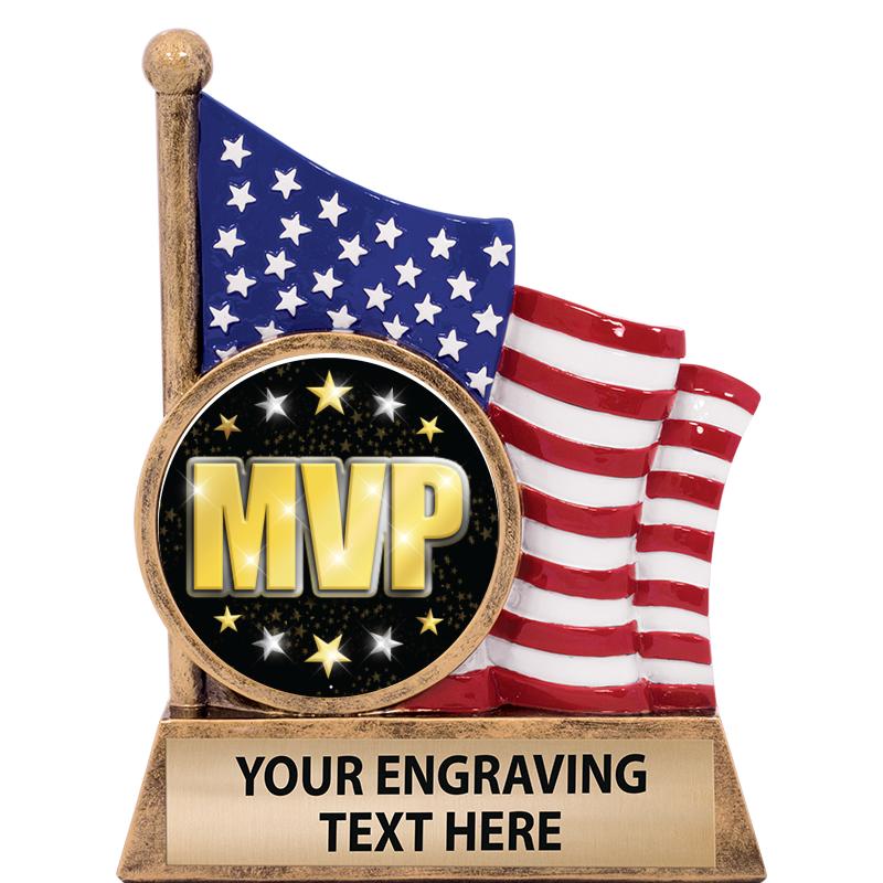 5" AMERICAN FLAG INSERT SCLPT