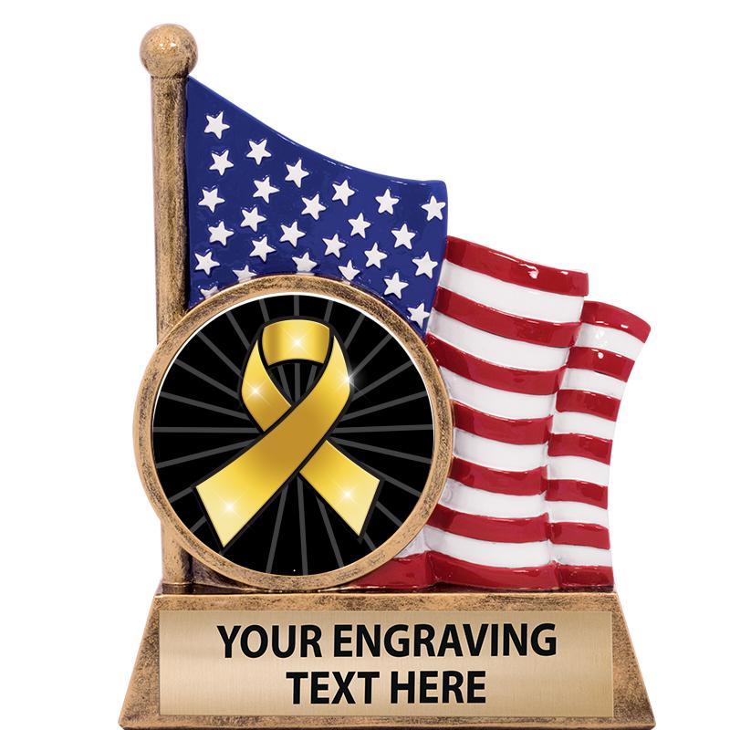 5" AMERICAN FLAG INSERT SCLPT