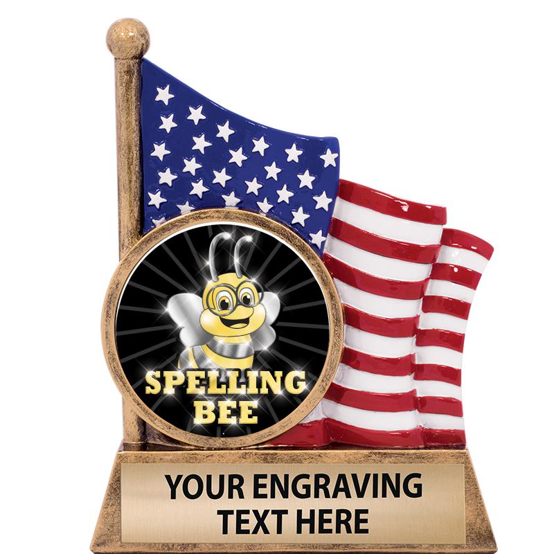 5" AMERICAN FLAG INSERT SCLPT