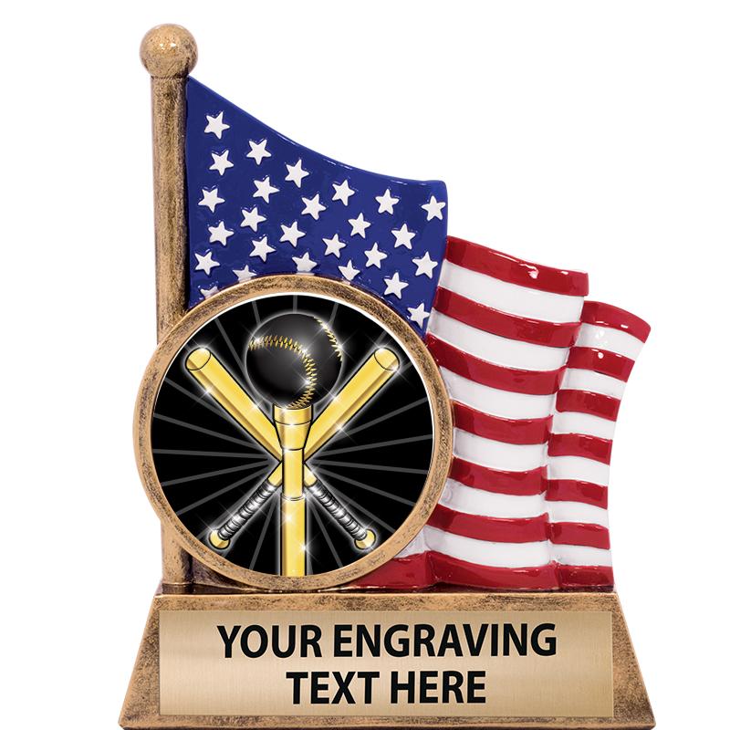 5" AMERICAN FLAG INSERT SCLPT