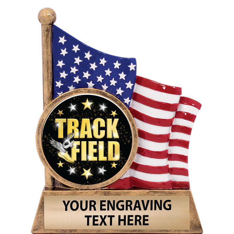 5" AMERICAN FLAG INSERT SCLPT