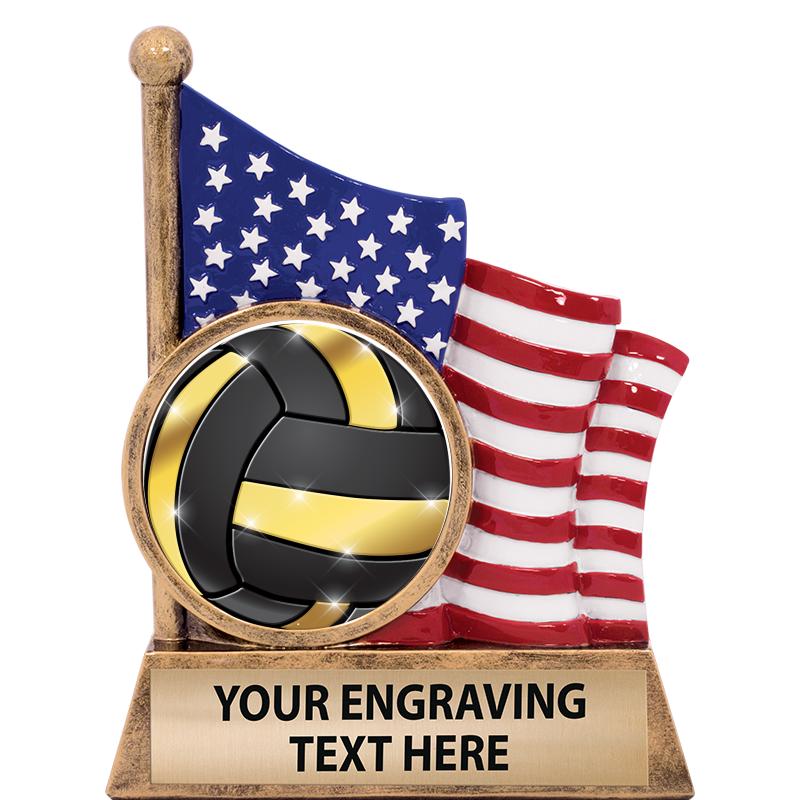 5" AMERICAN FLAG INSERT SCLPT