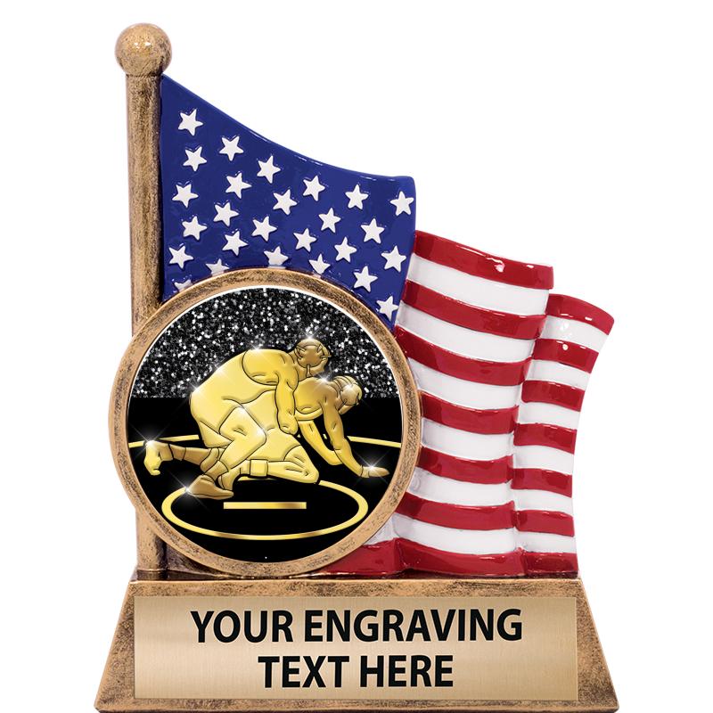 5" AMERICAN FLAG INSERT SCLPT