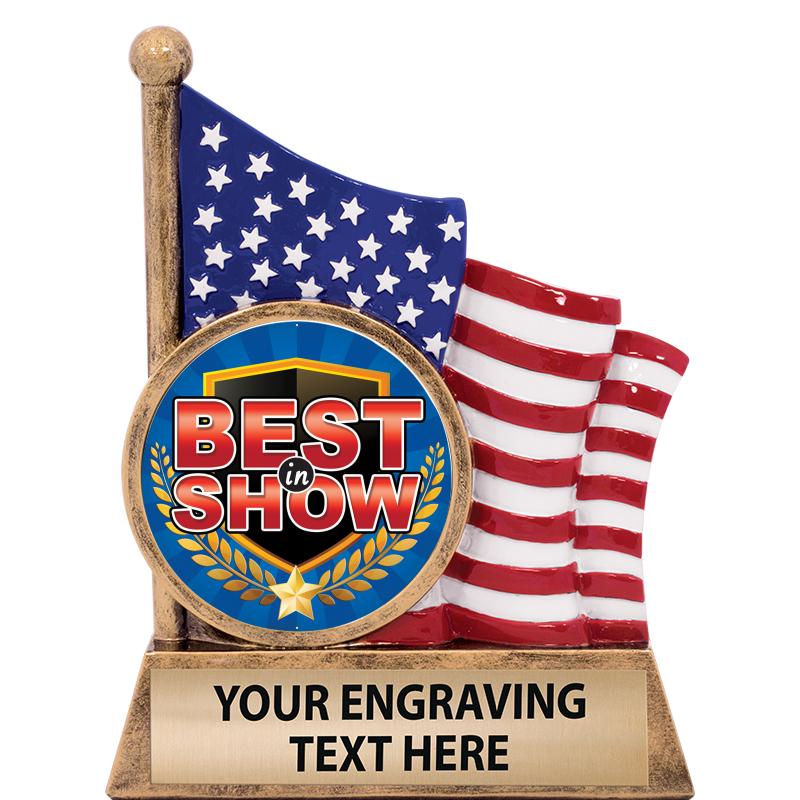 5" AMERICAN FLAG INSERT SCLPT