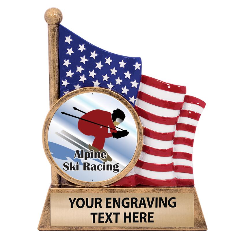 5" AMERICAN FLAG INSERT SCLPT