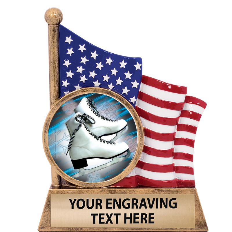 5" AMERICAN FLAG INSERT SCLPT