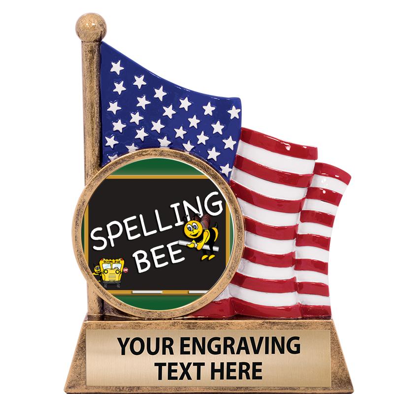 5" AMERICAN FLAG INSERT SCLPT