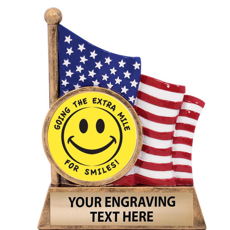 5" AMERICAN FLAG INSERT SCLPT