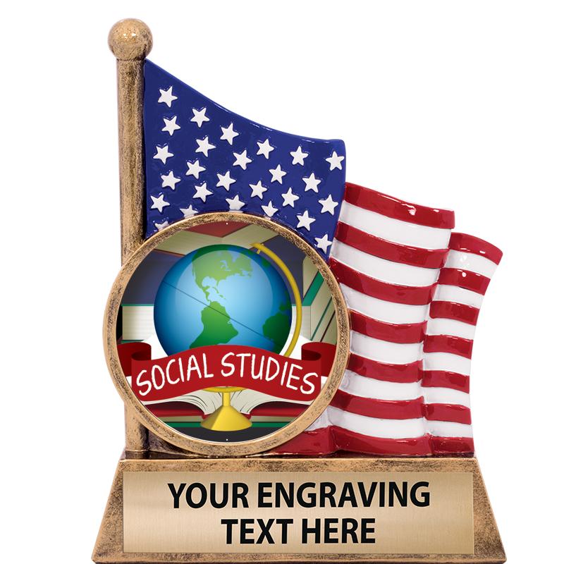 5" AMERICAN FLAG INSERT SCLPT