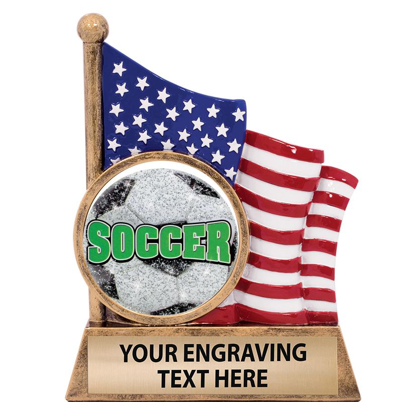 5" AMERICAN FLAG INSERT SCLPT