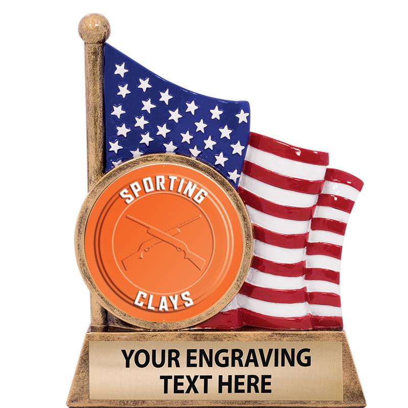 5" AMERICAN FLAG INSERT SCLPT